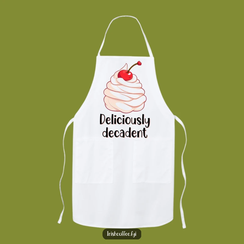 Funny Apron: Whipped Cream and Cherry Twirl, Your Sweet Kitchen Companion for Fun