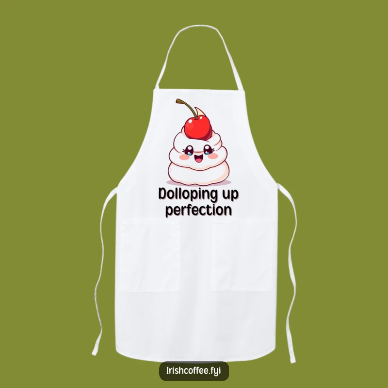 Funny Whipped Cream Balance Apron: Kitchen Fun with a Balancing Dollop, Practical Funny Gift