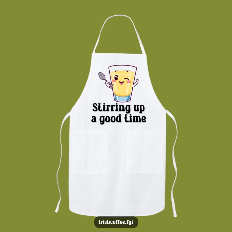 Funny Apron: Giggling Shot Glass Wink, Your Hilarious Party Companion