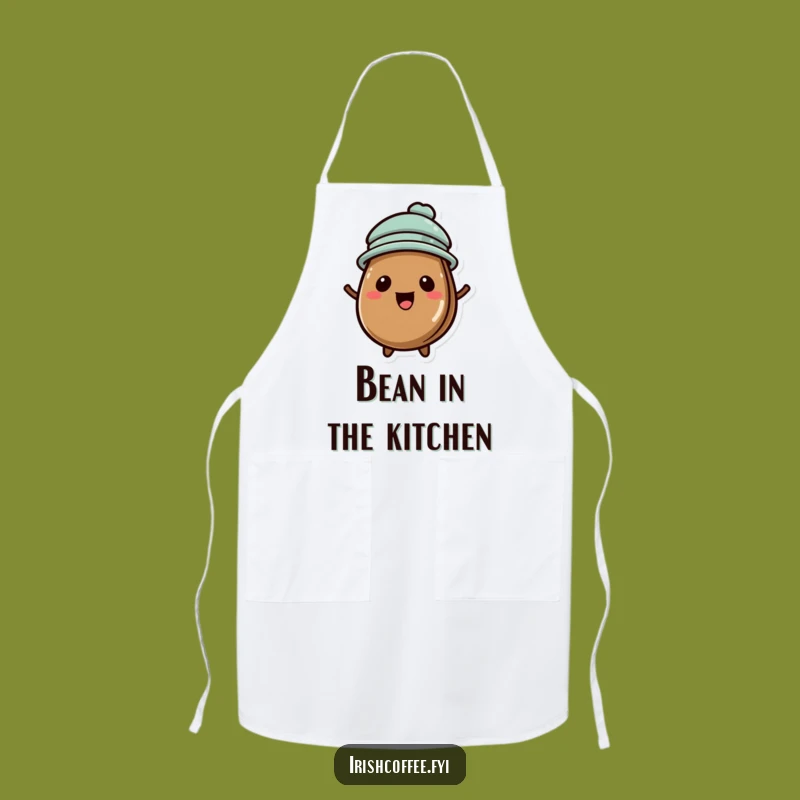 Funny Coffee Bean Hat Apron: Brew with Style, a Hilarious Kitchen Gift
