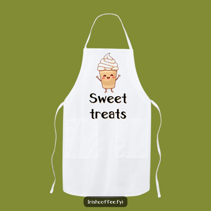 Funny Coffee Dance Apron - Happy Whipped Cream Kitchen Wear, Perfect Funny Gift for Baristas