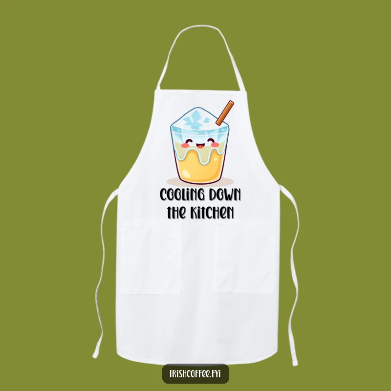 Funny Melting Ice Cube Apron - Cozy Kitchen Vibes, Great Funny Gift