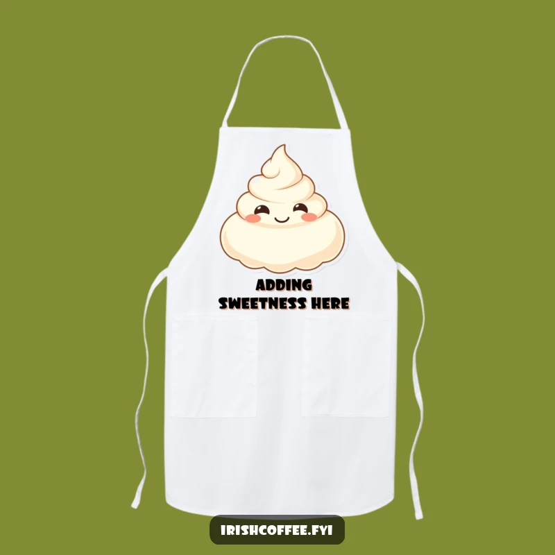 Funny Smiling Cream Apron - Kitchen Fun for the Sweet-Toothed Chef