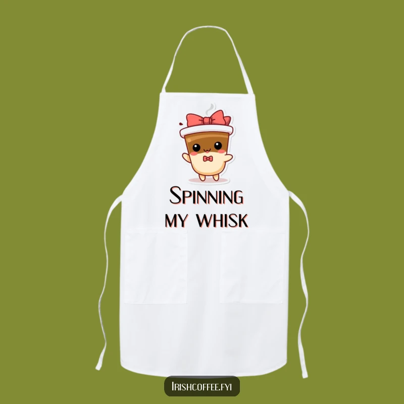 Funny Spinning Coffee Apron, Hilarious Chef's Wear for Energetic Cooking