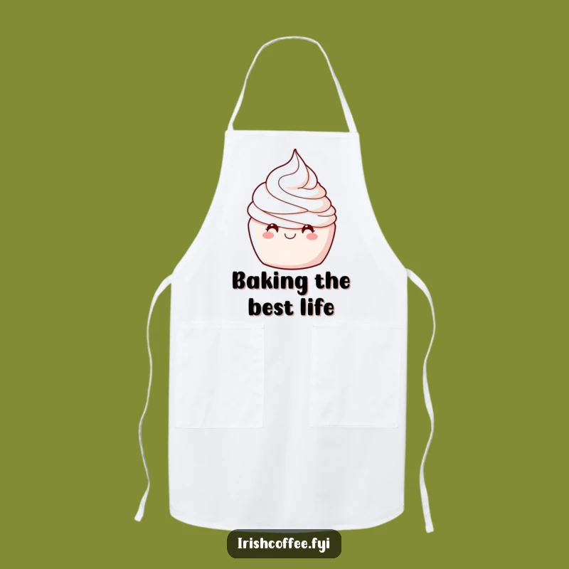 Funny Whipped Cream Wink Apron: Cook with Delightful Charm and Humor!