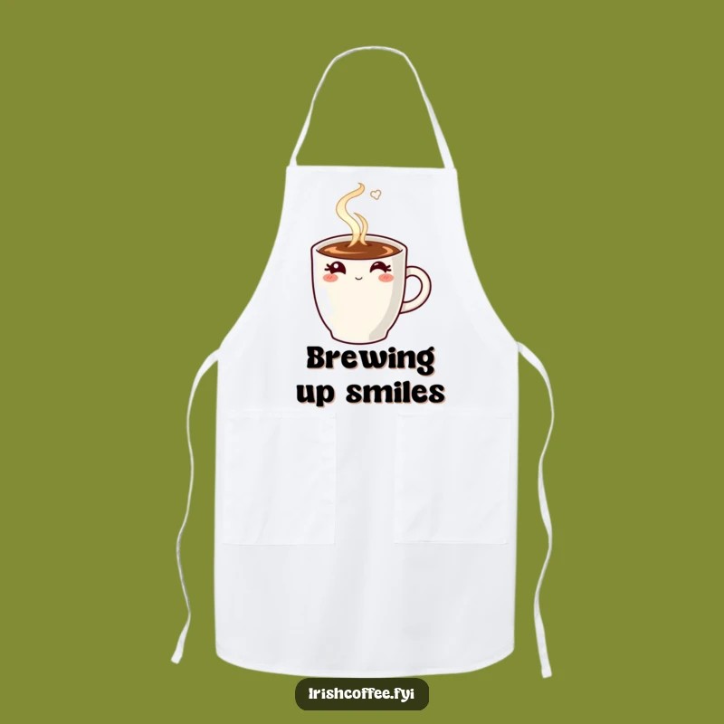 Funny Winking Coffee Mug Apron - Brew Up Laughs in the Kitchen