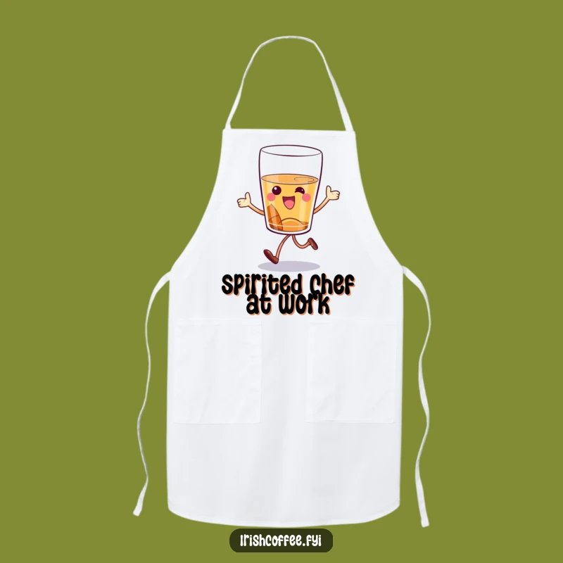 Funny Hopping Whiskey Glass Apron: Cook, Laugh, and Entertain with Spirit!