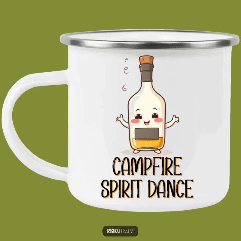 Outdoor Funny Whisky Dance Camping Mug: Rugged Spirits with a Wobbly Bottle, Perfect Funny Gift