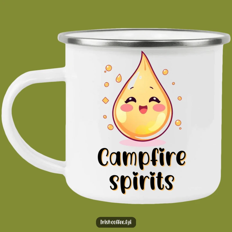 Funny Whiskey Camping Mug - Adventure with This Humorous Droplet Design