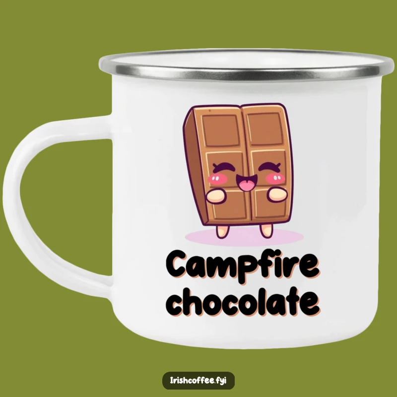 Funny Chocolate Camping Mug - Adventure with This Humorous Wiggle Design