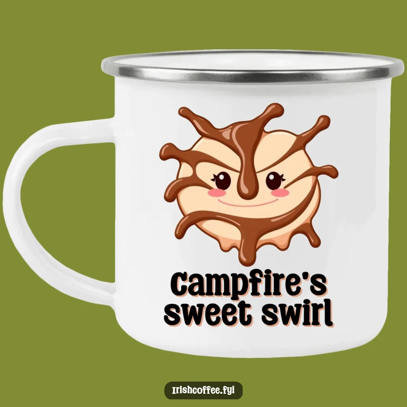Funny Chocolate Drizzle Camping Mug - Sweet Adventures with Outdoor Humor