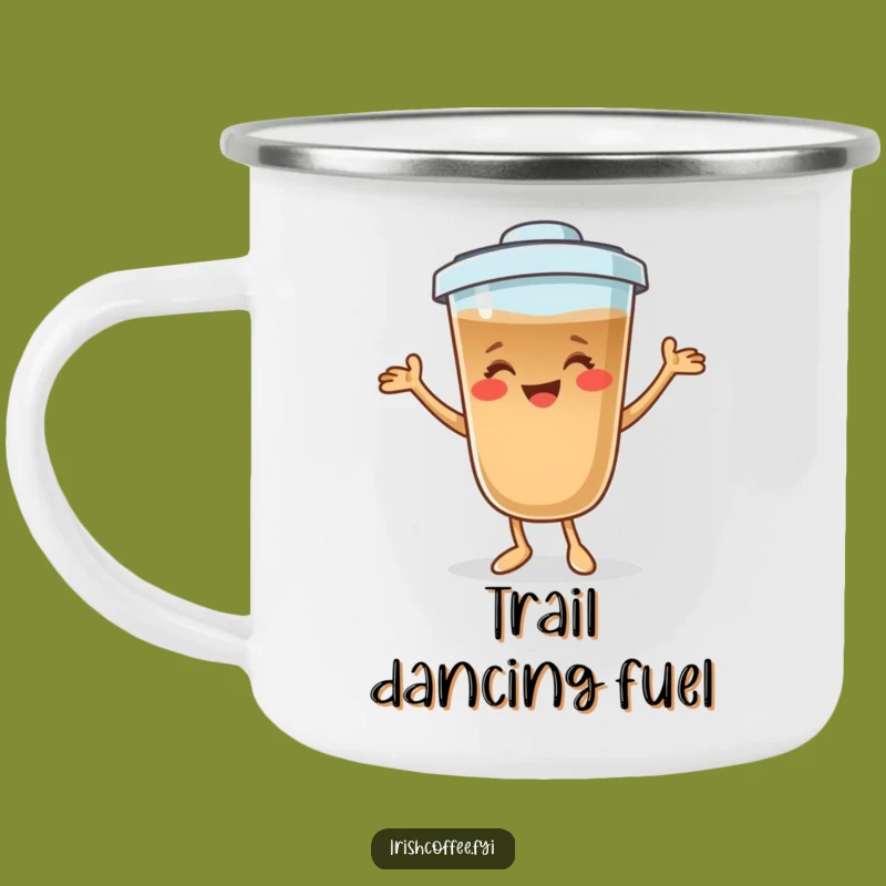 Funny Coffee Dance Camping Mug: Adventure and Coffee Grooves Outdoors