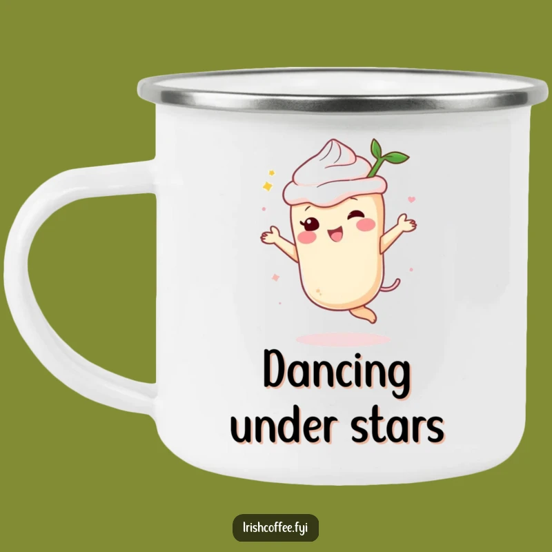 Funny Cream Liqueur Dancing Camping Mug: Outdoor Spirit Character Cup, Great Funny Gift!