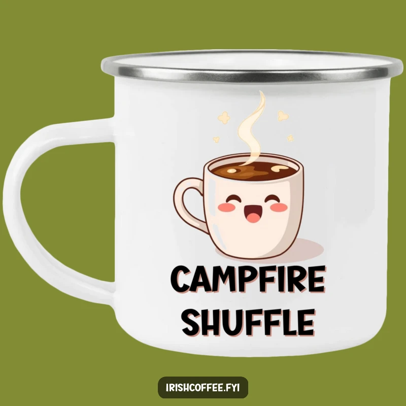 Funny Dancing Coffee Camping Mug: Enjoy Outdoors with Steamy Joy