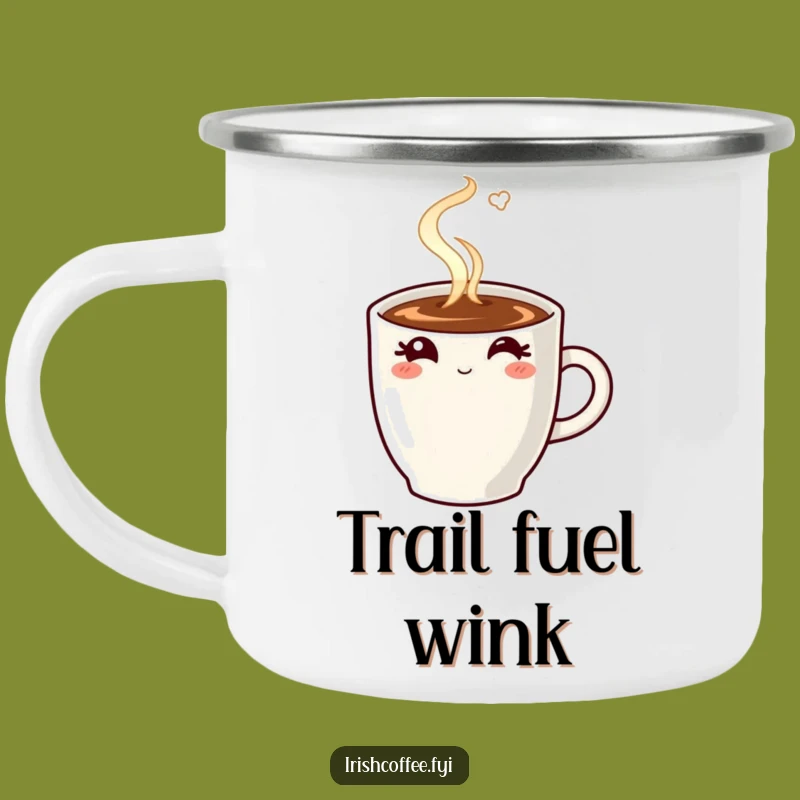 Funny Winking Coffee Mug Camping Mug - Adventure Fuel with a Side of Humor