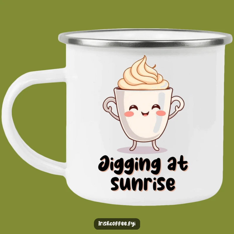 Funny Jigging Coffee Cup Camping Mug - Morning Outdoor Fun, Gift