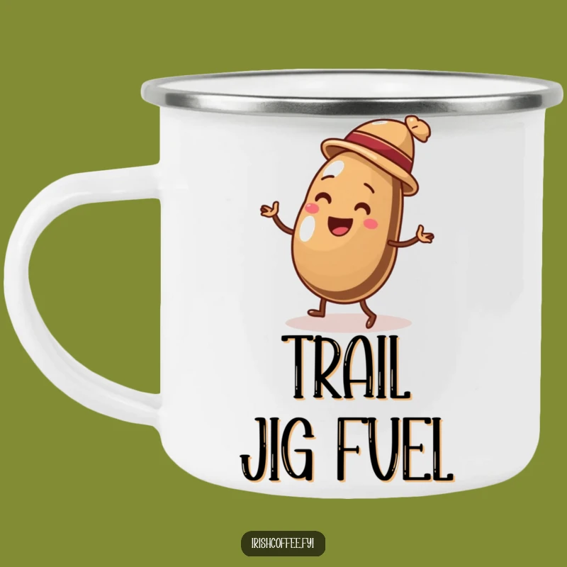 Outdoor Funny Coffee Bean Jig Camping Mug: Rugged Fun with a Dancing Bean, Perfect Funny Gift