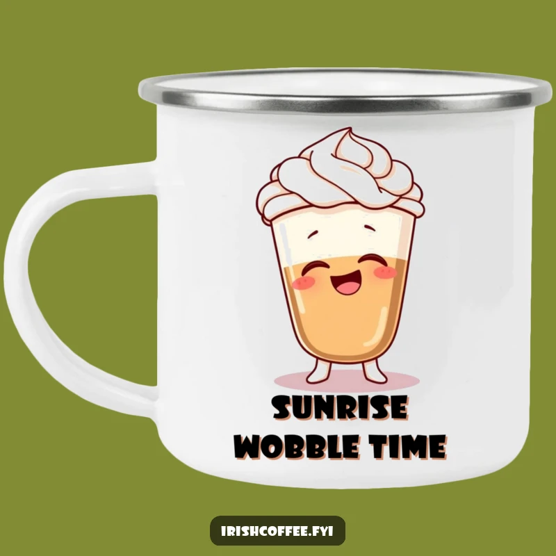 Funny Coffee Wobble Camping Mug: Giggles & Whipped Cream, Outdoor Humor Gift