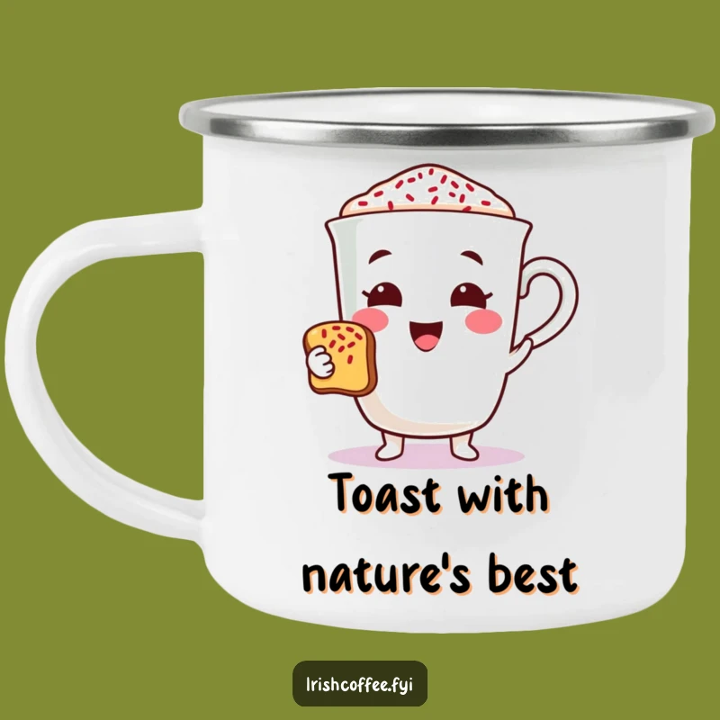 Funny Coffee Toast Camping Mug: Celebrate Your Adventures Outdoors