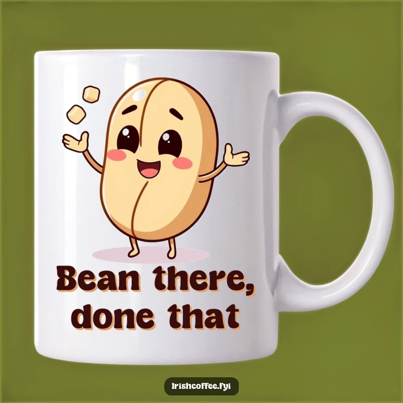 Funny Coffee Bean Juggling Mug: Hilarious Caffeine Lover Gift for a Bright Day