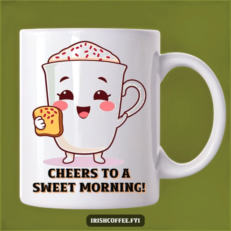 Funny Coffee Toast Mug: Celebrate with Sprinkles and Laughter