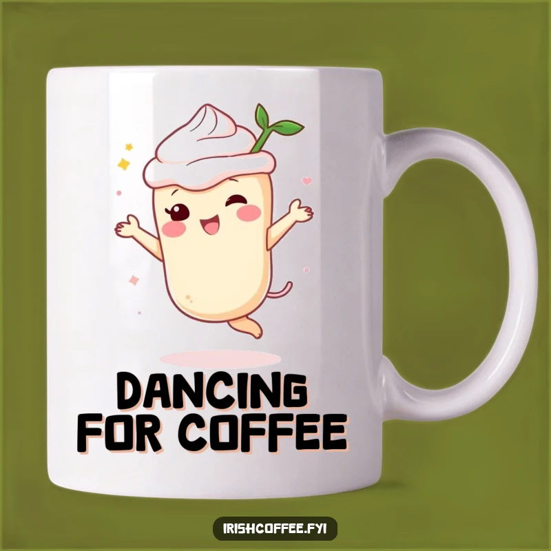 Funny Cream Liqueur Dancing Mug: Joyful Spirit Character, Perfect Funny Gift for Cocktail Lovers!