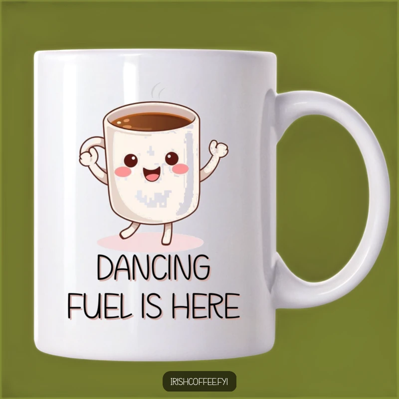 Funny Dancing Coffee Mug: Cheerful Character Happy Brew Gift