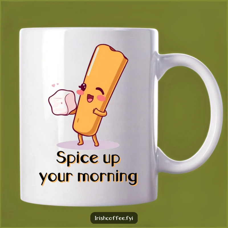 Funny Cinnamon Mug: Winking Sugar Balance, Your Cheerful Morning Spice Gift
