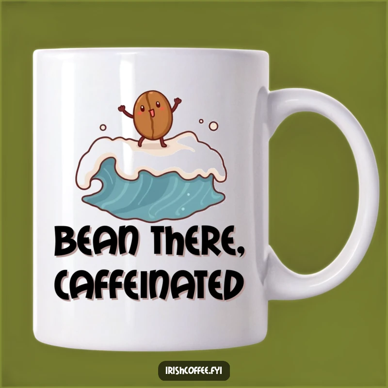 Funny Coffee Bean Wave Mug: Dancing Aroma Fun, Perfect Humorous Gift