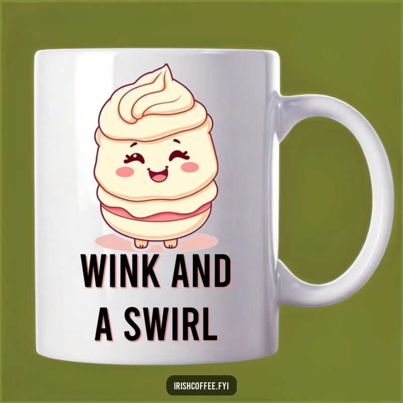 Funny Cream Layer Mug a Playful Wink Gift for Sweet Coffee Lovers