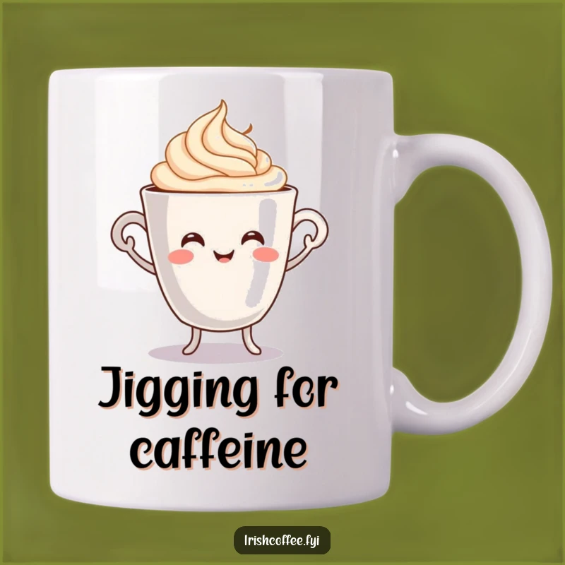 Funny Jigging Coffee Cup Mug - Morning Energy, Perfect Caffeine Gift