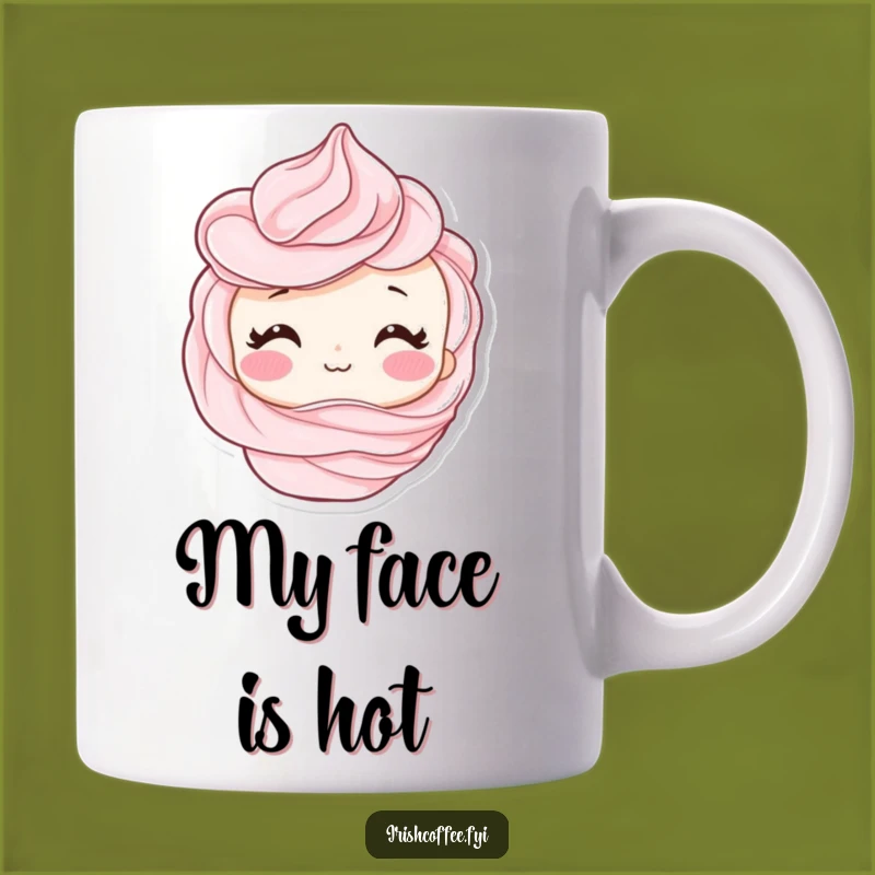 Funny Shy Whipped Cream Swirl Blush Mug Perfect Gift for Dairy Lovers!