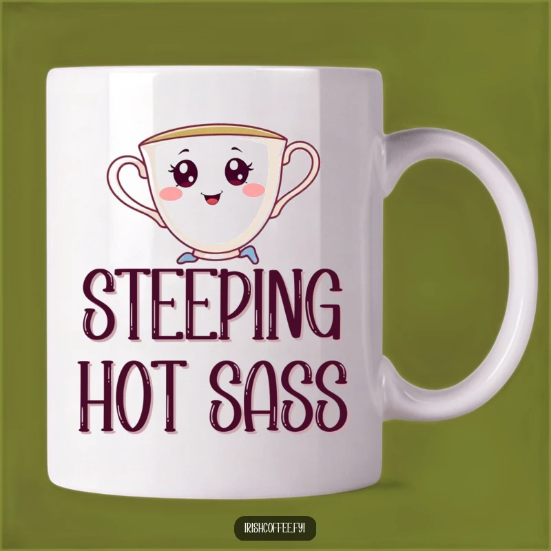 Funny Teacup Pirouette Mug: Saucy Eyes and Playful Dance, A Perfect Funny Gift