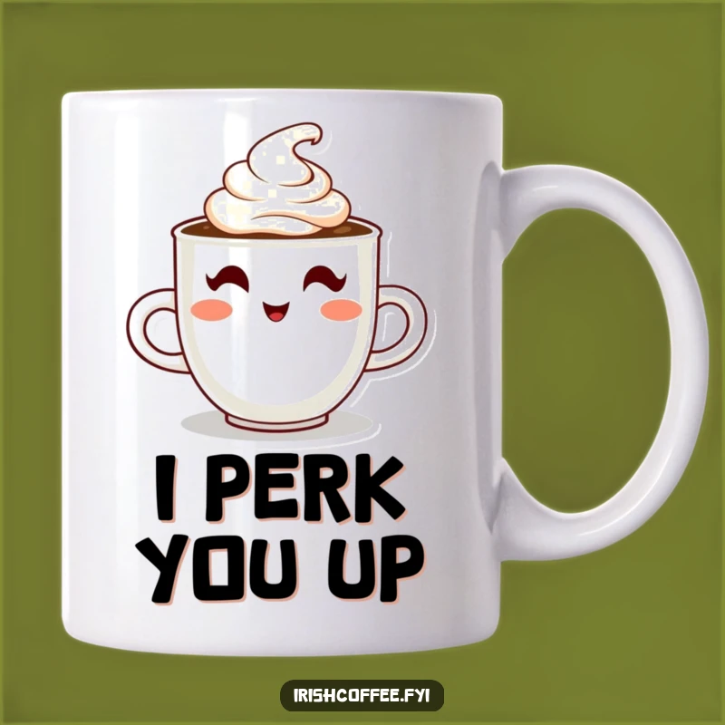 Funny Winking Coffee Mug: Steaming Character Creamy Gift