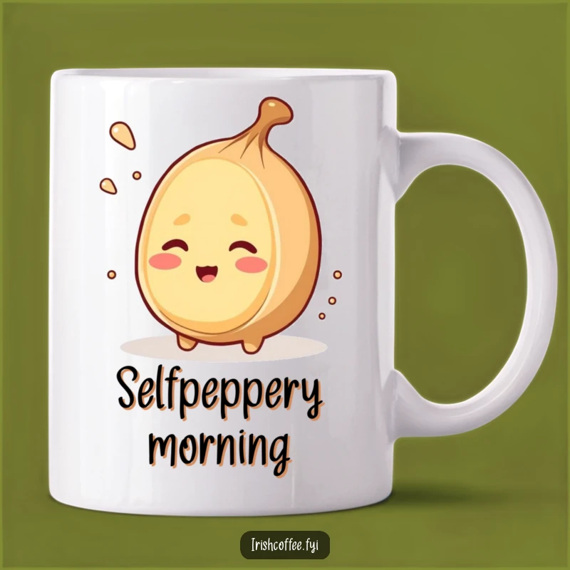 Funny Winking Nutmeg Grates Itself Mug - Spice Up Your Mornings!