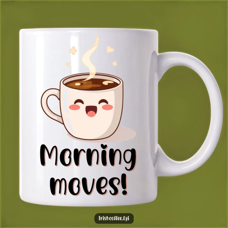 Funny Dancing Coffee Mug: Enjoy Your Brew with This Delighted Mug's Happy Dance