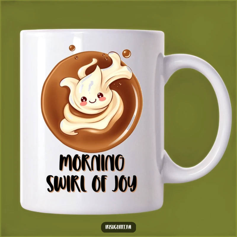 Funny Smiling Cream Splash Mug - Elegant Coffee Art, Perfect Funny Gift