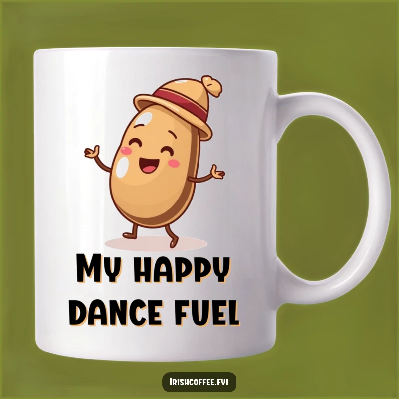 Funny Coffee Bean Jig Mug: A Delightful Bean With Hat Doing a Lively Jig, Perfect Funny Gift