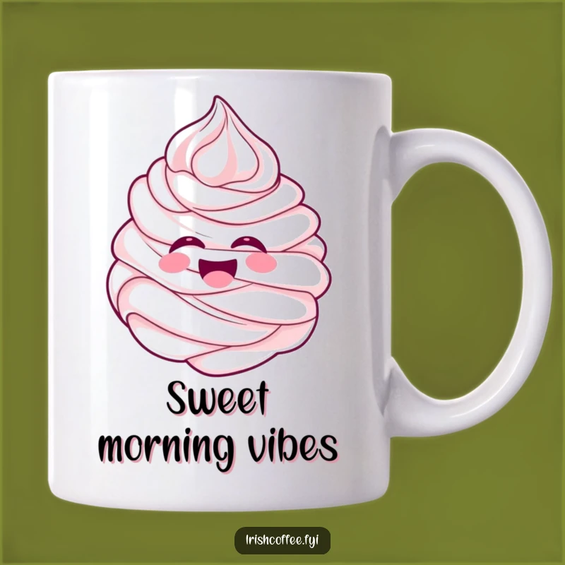 Funny Whipped Cream Mug - Cheerful Swirl Design, A Delightful Humorous Gift
