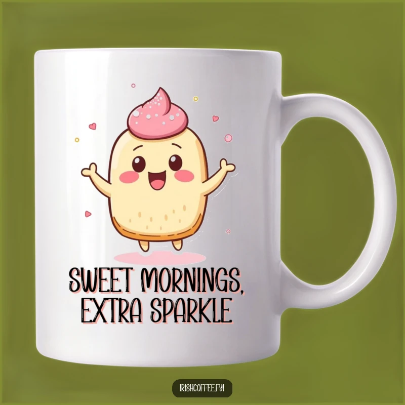 Funny Pastry Character Mug - Cheerful & Sweet Coffee Cup Gift