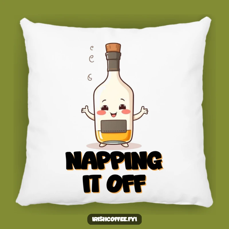 Cozy Funny Whisky Dance Pillow: Soft Cushion with a Wobbly Bottle, Cozy Funny Gift