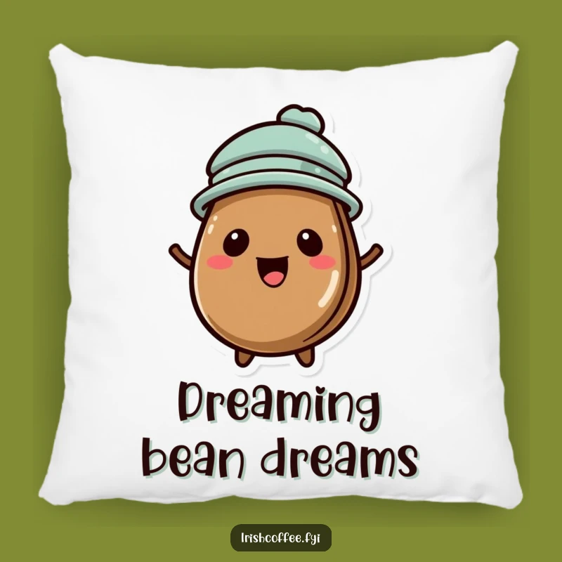 Funny Coffee Bean Hat Pillow: Cozy Up with Bean Cuteness, Hilarious Gift