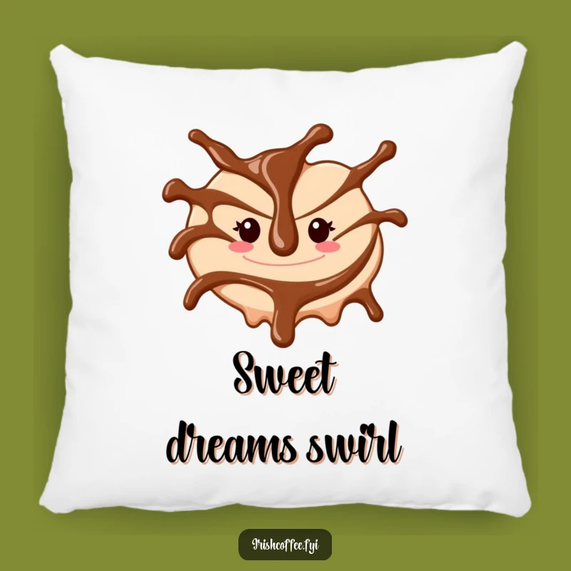Funny Chocolate Drizzle Pillow - Comfy and Cute Dessert Accent