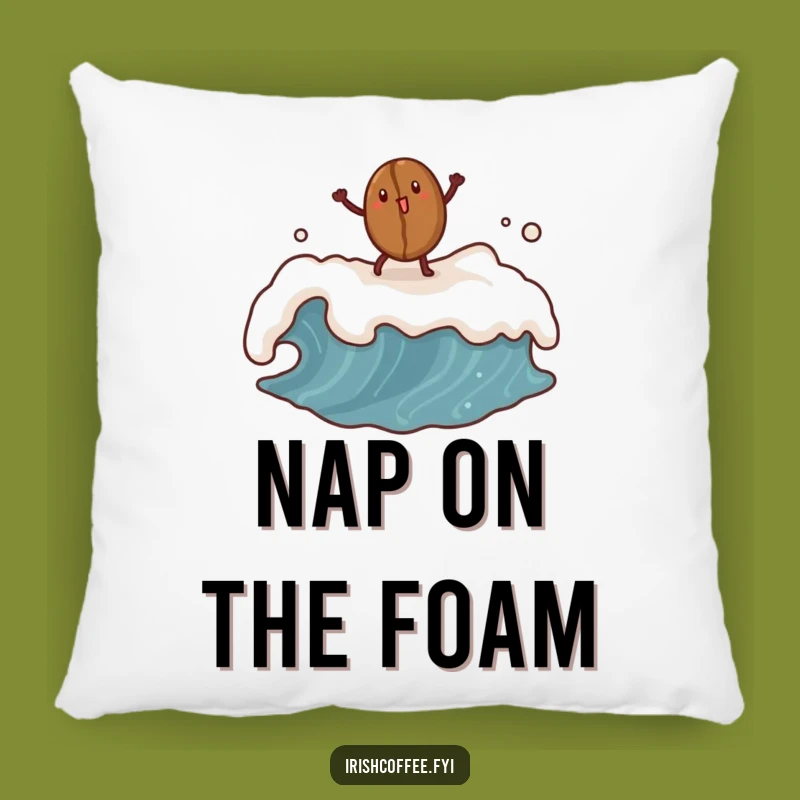 Funny Coffee Bean Wave Pillow: Cozy Coffee Comfort, A Humorous Accent Gift
