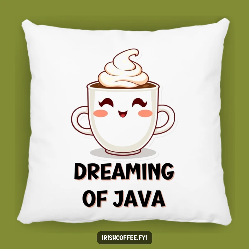 Funny Coffee Pillow: Winking Character Creamy Cushion Gift