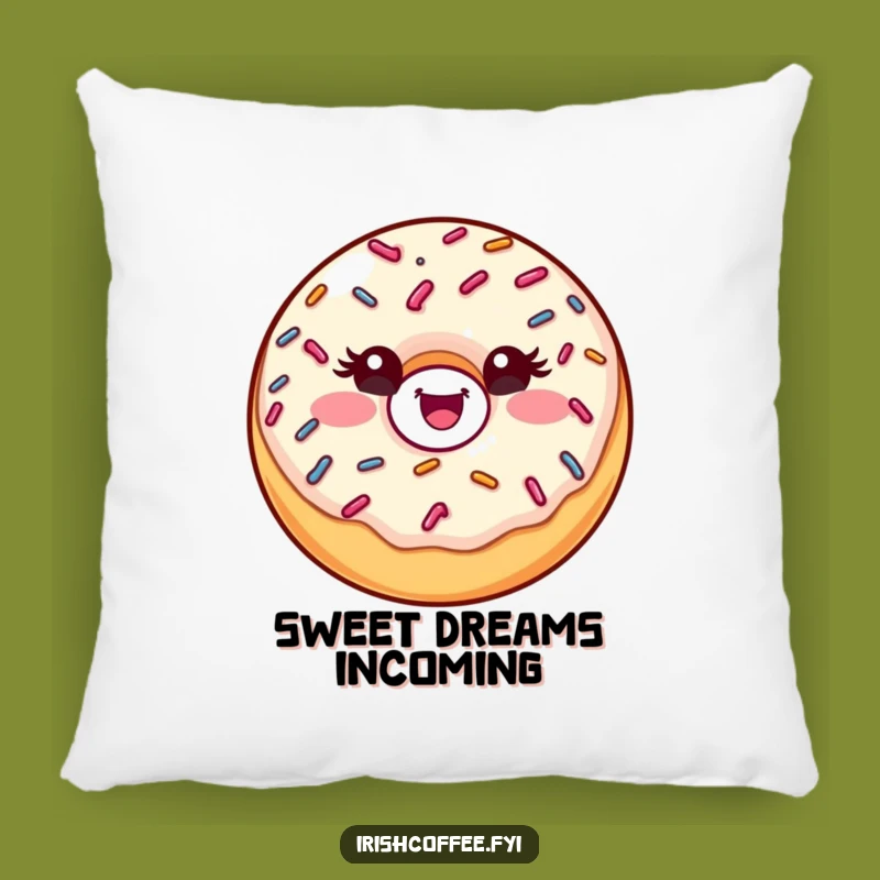 Funny Donut Wink Pillow: Cozy Sprinkled Comfort, A Humorous Accent Gift