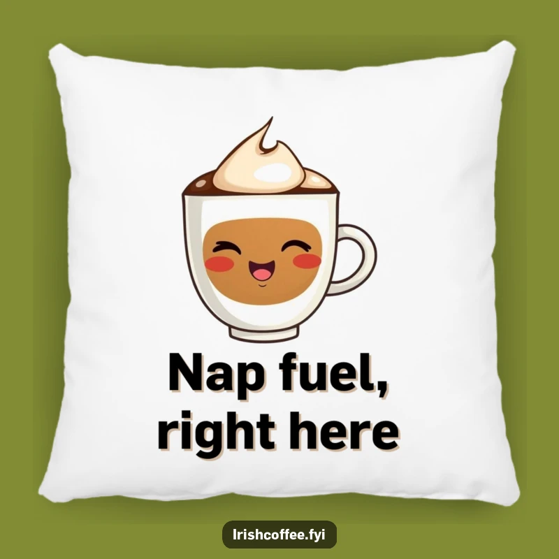 Funny Pillow: Cozy Winking Coffee Cup Accent, Add Comfort and Humor to Decor