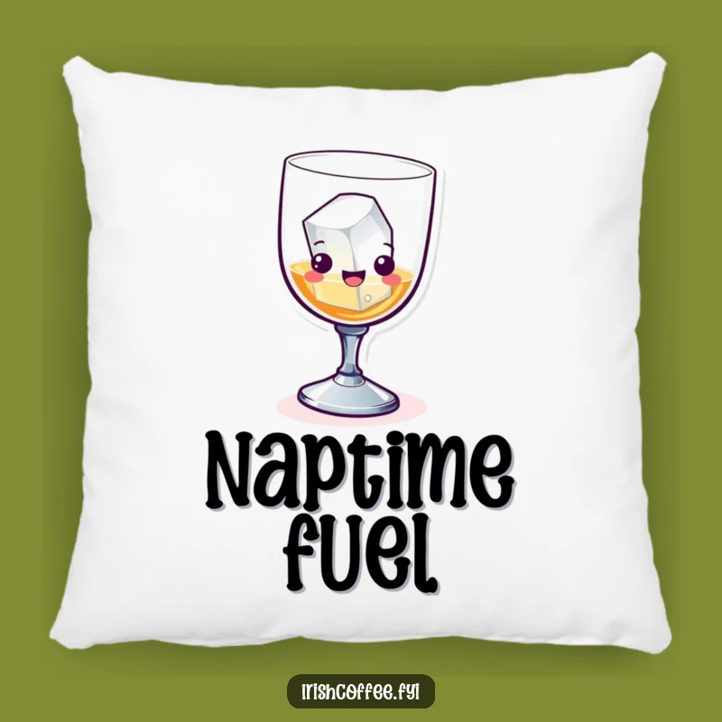 Funny Whiskey Glass Pillow: Cozy Ice Cube Skiing Comfort, Perfect Decorative Gift
