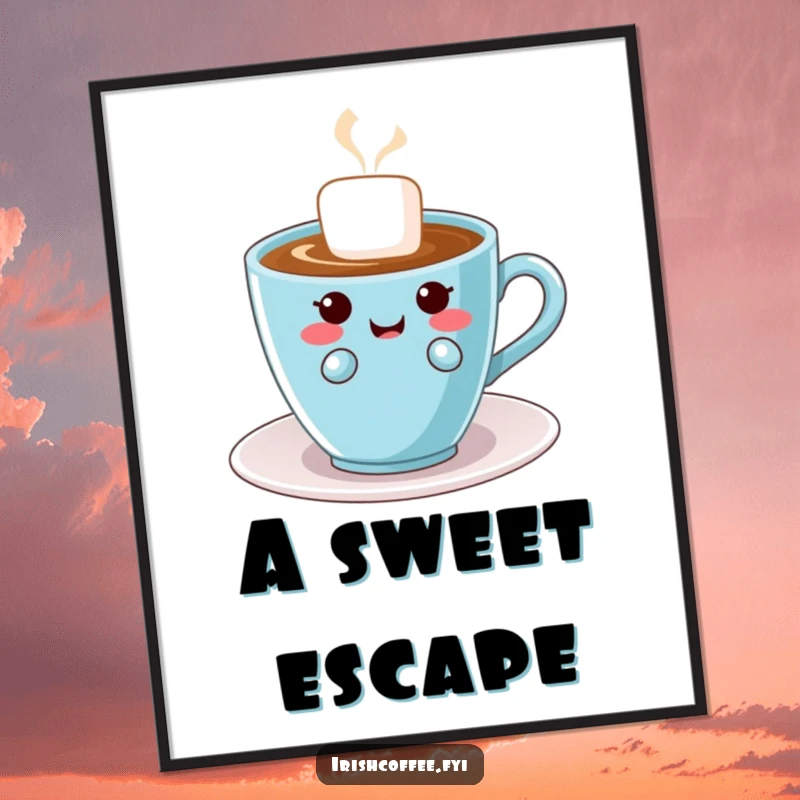 Funny digital art print of a giggling sugar cube, radiating mischief and happiness, ideal for instant download and framing.