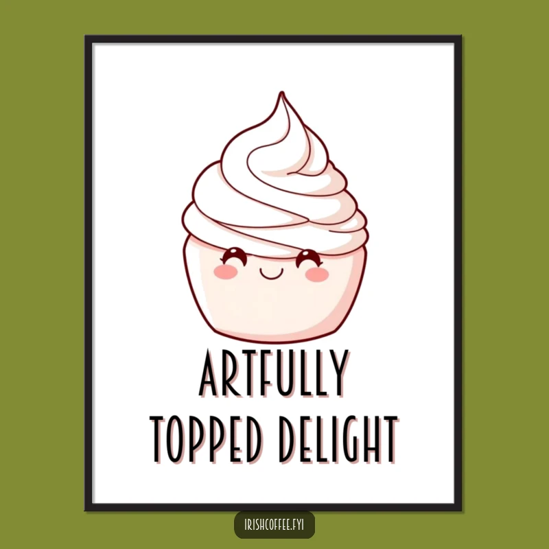 Funny Whipped Cream Wink Digital Art: Delightful Decor for Instant Humor!